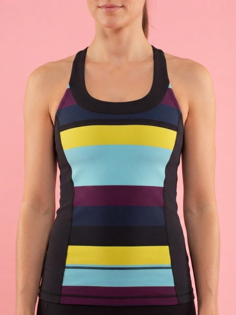 Lululemon Racerback Stripped Color Block Tank Top